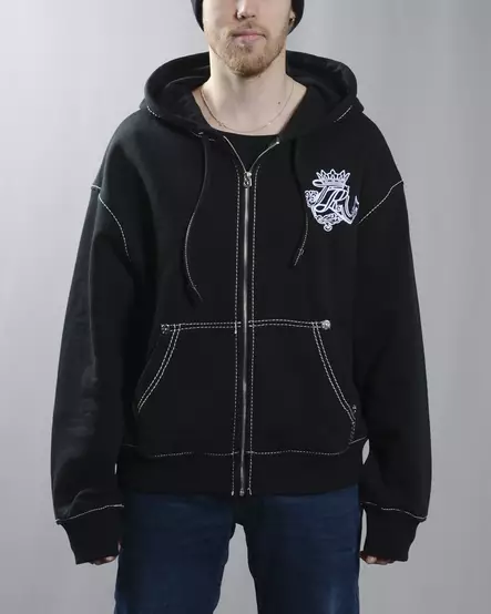 True Religion Logo Crest Big T hupparitakki - Musta - Miesten Hupparit - 110150 - 1