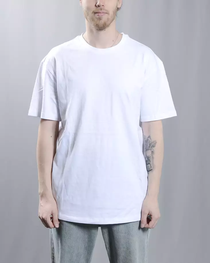 BC Black Label premium oversize valkoinen T-Paita - Miesten T-paidat - BC102-000 - 1