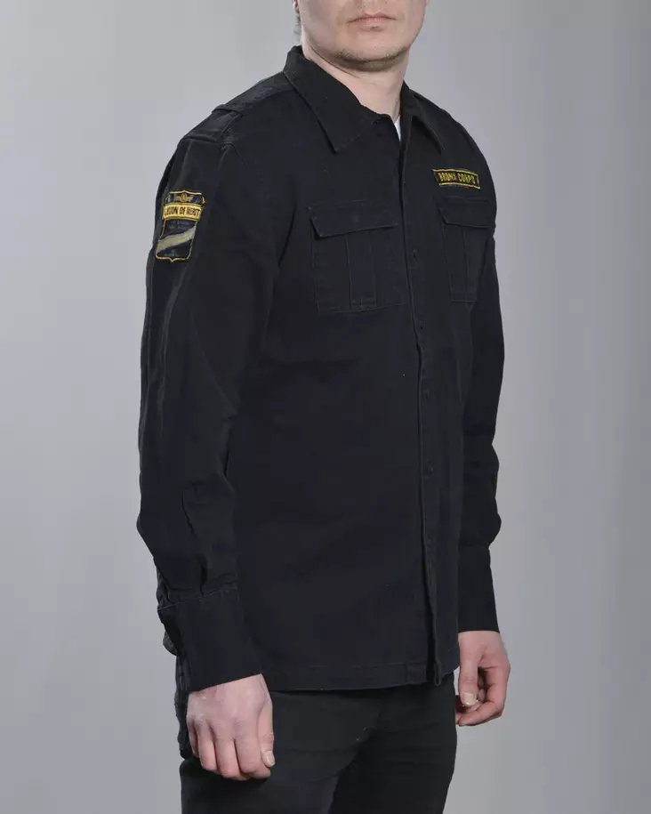 BC Bronx Corps M95 LS kauluspaita musta - Miesten kauluspaidat - 160002-990 - 1