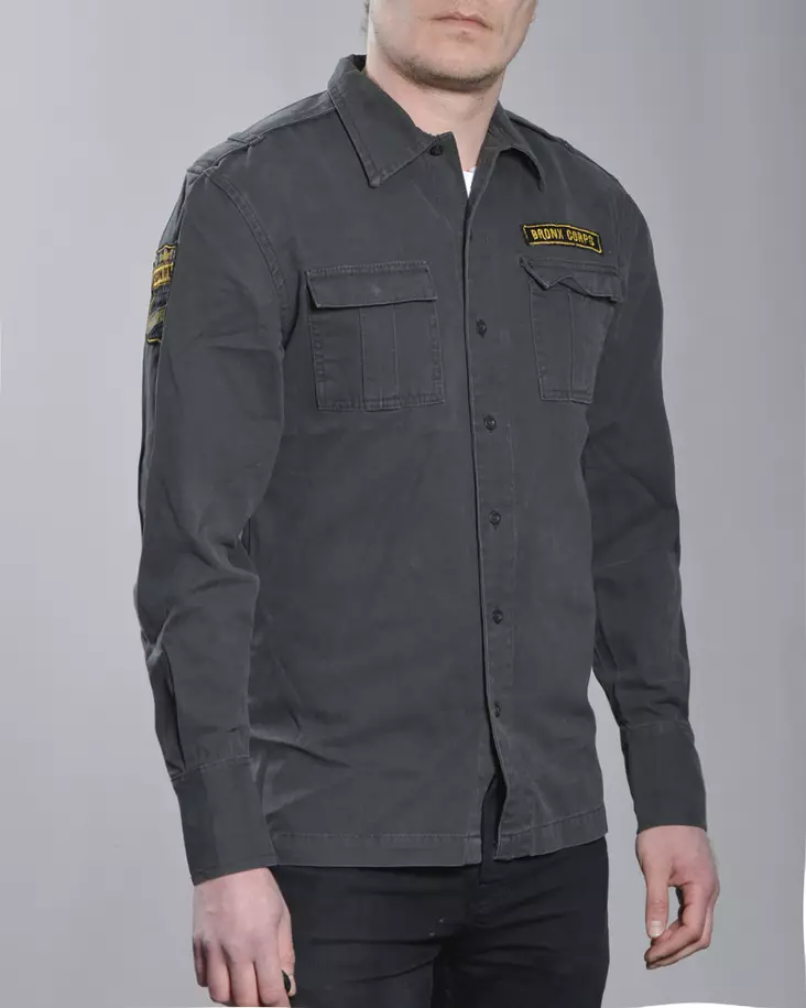 BC Bronx Corps M95 LS kauluspaita Vihreä - Miesten kauluspaidat - 160002-890 - 1