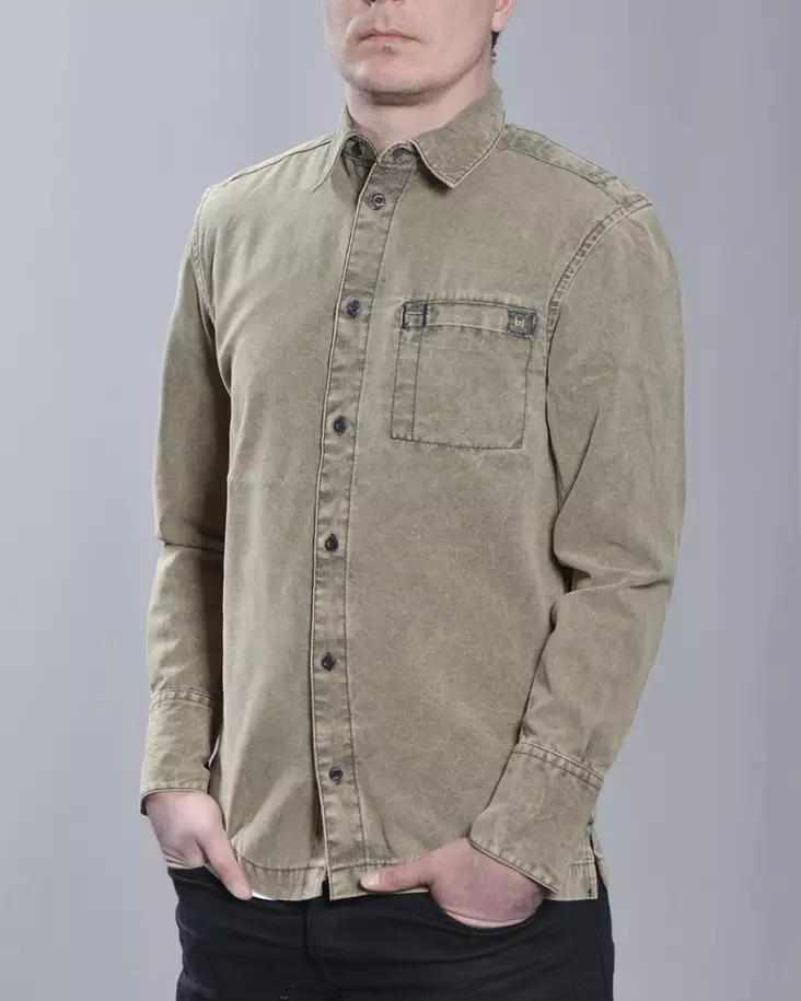 BC Canvas LS Kauluspaita Tumma Beige - Miesten kauluspaidat - 160003-780 - 1