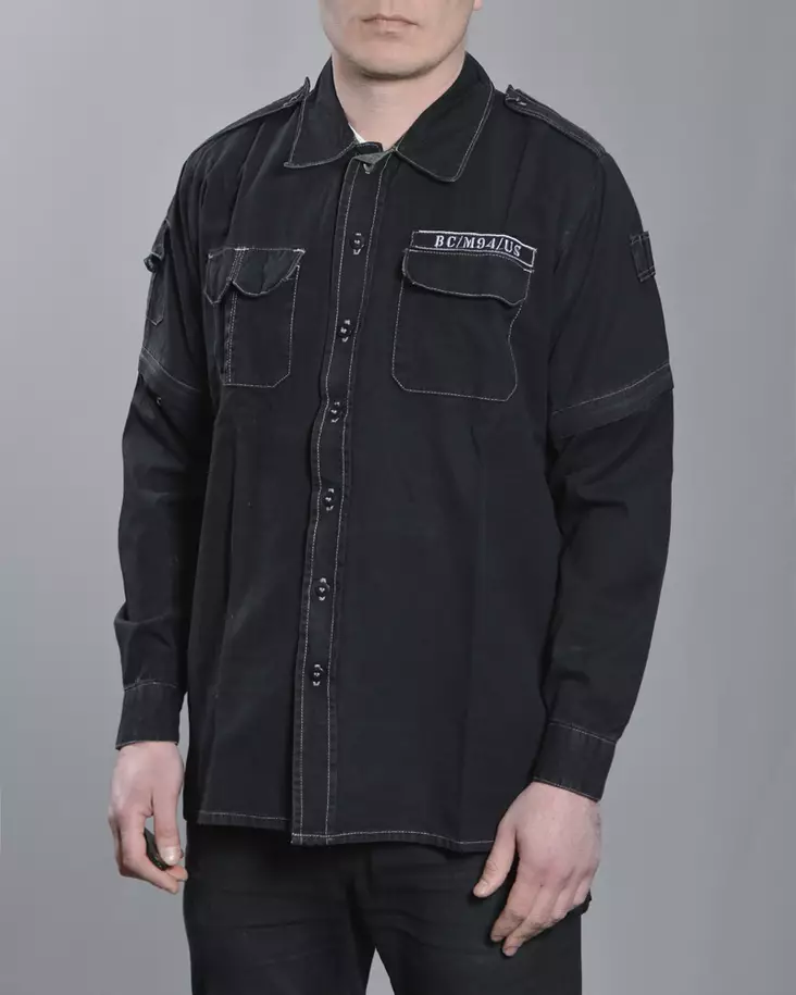 BC Military M-94 musta Kauluspaita - Miesten kauluspaidat - 160001-990 - 1