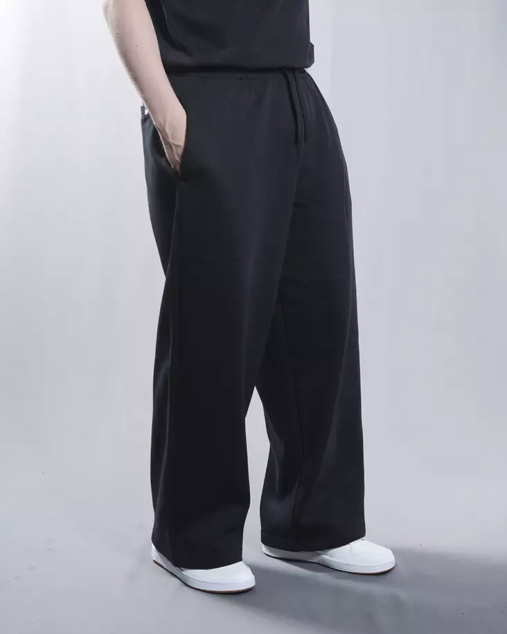 BC Wideleg Black Sweatpants - Mens Pants - BC442-990 - 1