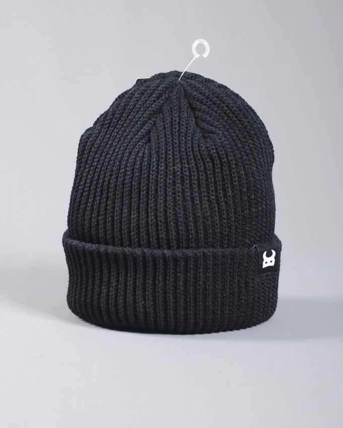 Bronx Clothing Heavy Rib Label Beanie - Beanies - BC1502RB-0102-990 - 1