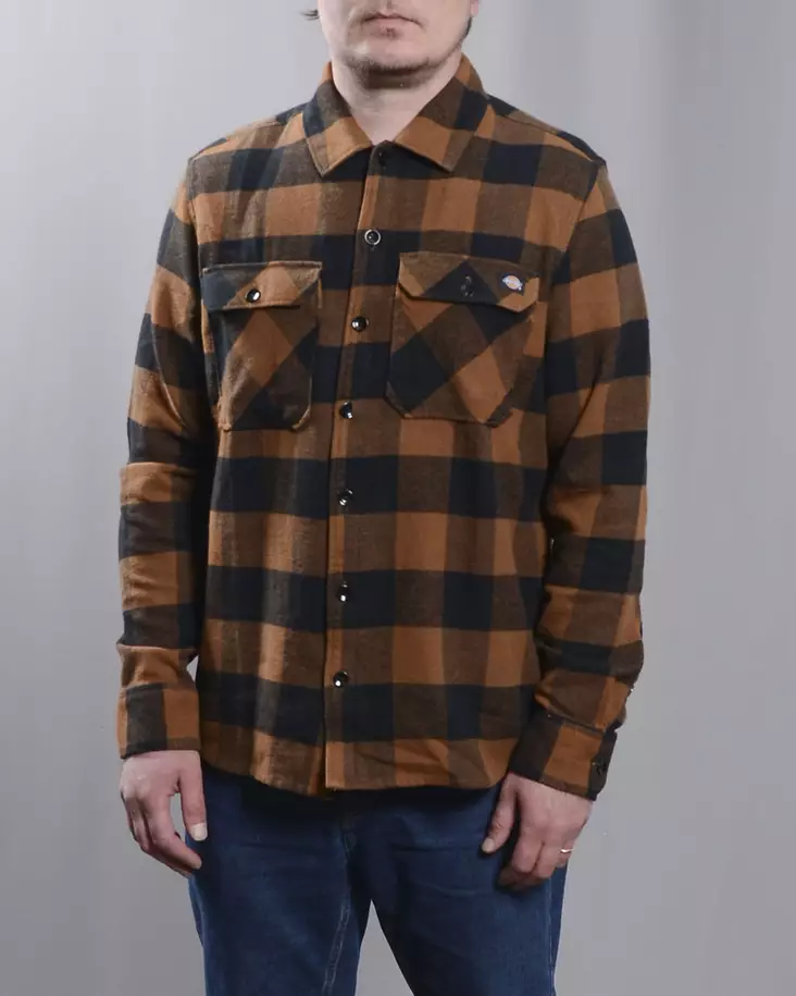 Dickies Sacramento Shirt - Brown - Mens Collar Shirts - DK0A4XDZ-BD0 - 1