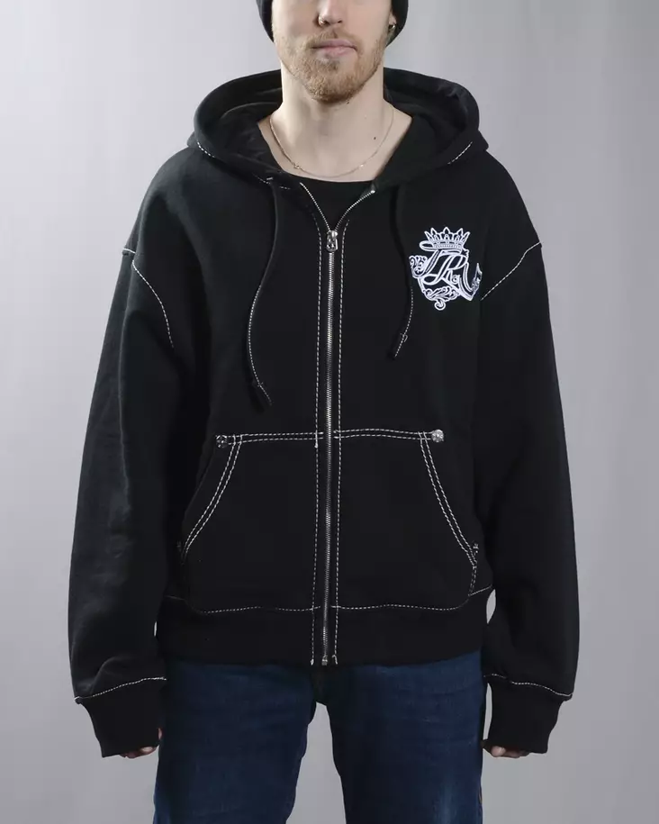 True Religion Logo Crest Big T hupparitakki - Musta - Miesten Hupparit - 110150 - 1