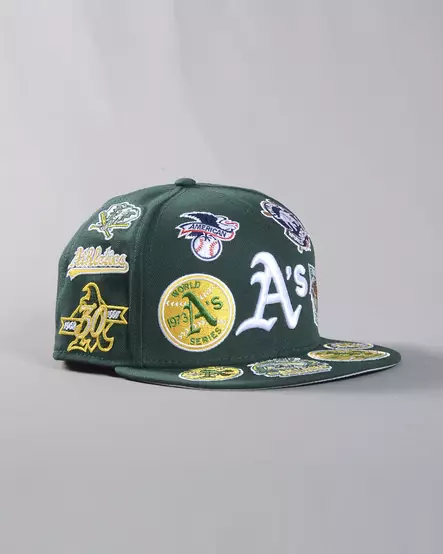 New Era 59fifty All Over Logo Oakland Athletics Fitted - Lippikset - 60803521 - 1