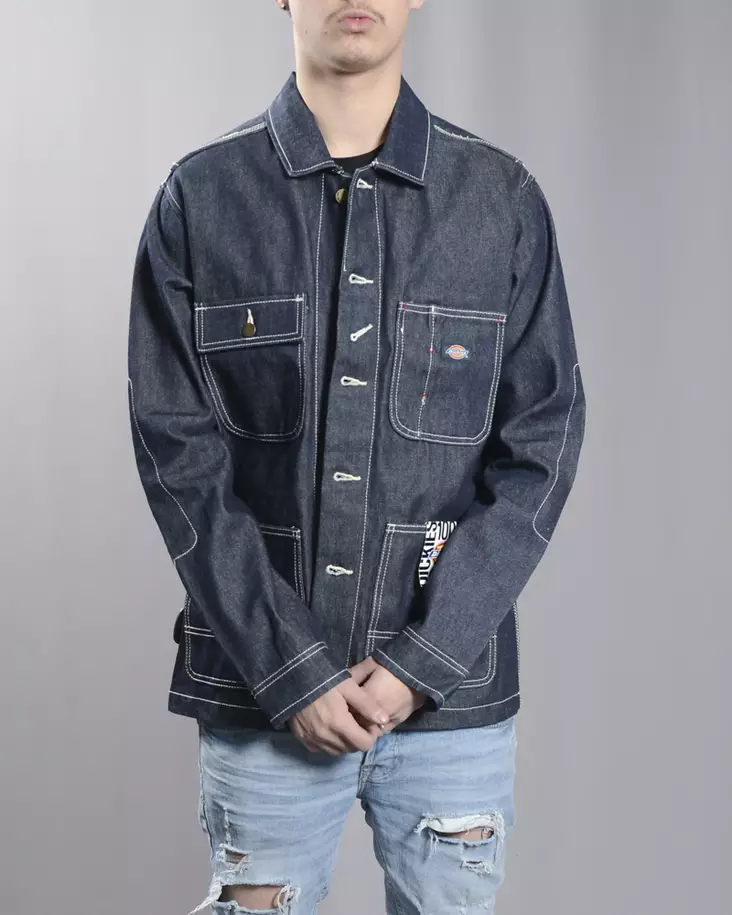 Dickies 100 Chore Raw Denim Jacket - Mens Jackets - DK0A4XMNRAW1 - 1