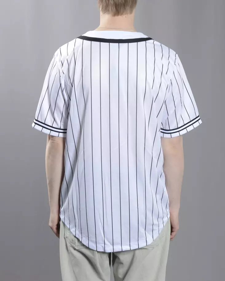 Karl Kani Serif Pinstripe Baseball Shirt webstore