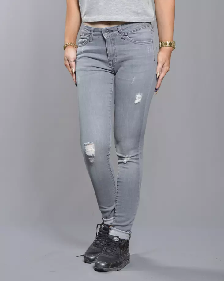 Urban Classics L. Ripped Denim Pants - Naisten Farkut - TB1362 - 1