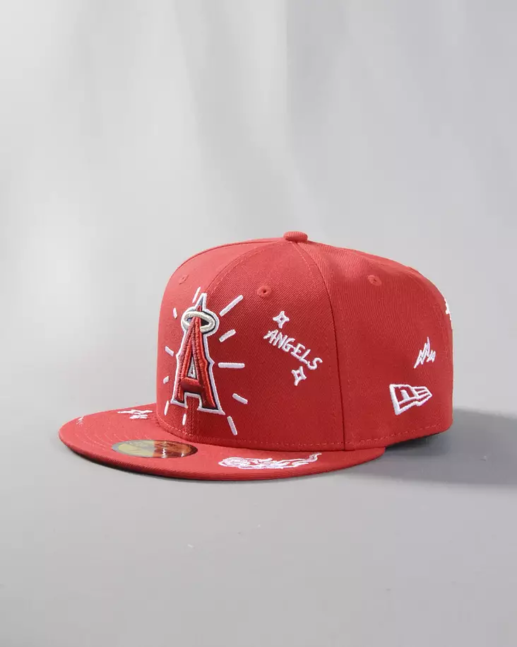 New Era 59FIFTY Los Angeles Angels MLB Scribble Fitted - Lippikset - 60955854 - 1