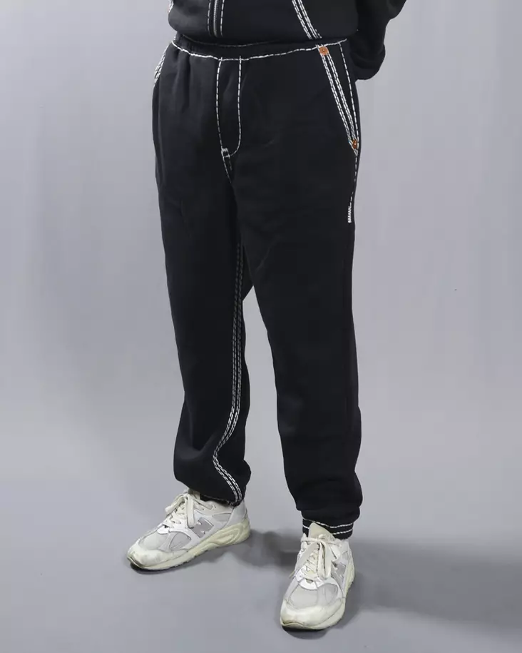 True Religion Super QT Jogger Collegehousut - Musta - Miesten Housut - 110305 - 1