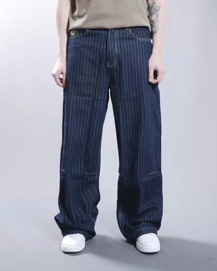 Karl Kani Pinstripe relaxed Baggy farkut - Miesten Farkut - PD00016506 - 2