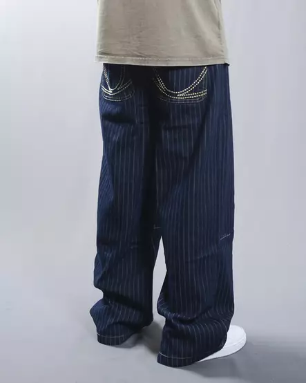 Karl Kani Pinstripe relaxed Baggy farkut - Miesten Farkut - PD00016506 - 1