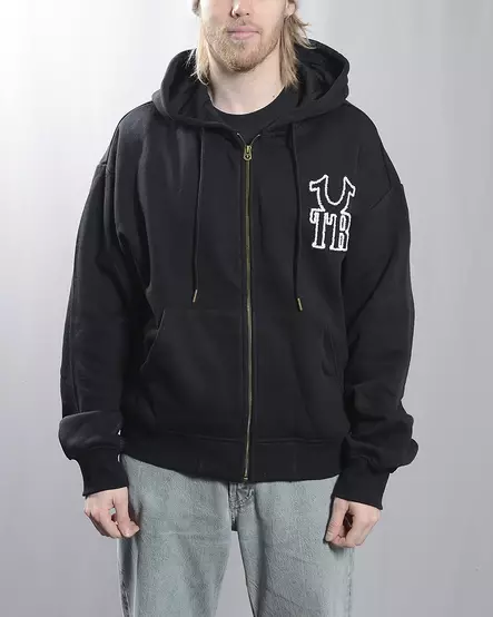 True Religion Rib Stitch Dept Cinched Hupparitakki - Musta - Miesten Hupparit - 109816 - 1