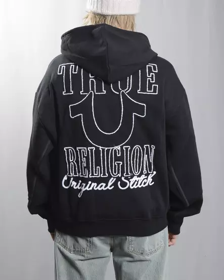 True Religion Rib Stitch Dept Cinched Hupparitakki - Musta - Miesten Hupparit - 109816 - 2