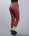 Ladies High Waist Checker Cropped Pants - Naisten Housut - TB2846 - 3