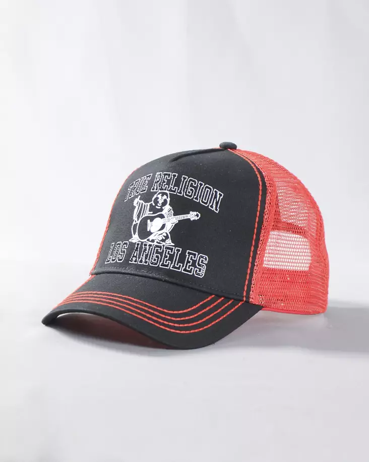 True Religion Crystal Buddha Trucker Cap - Caps - TR4266 - 1