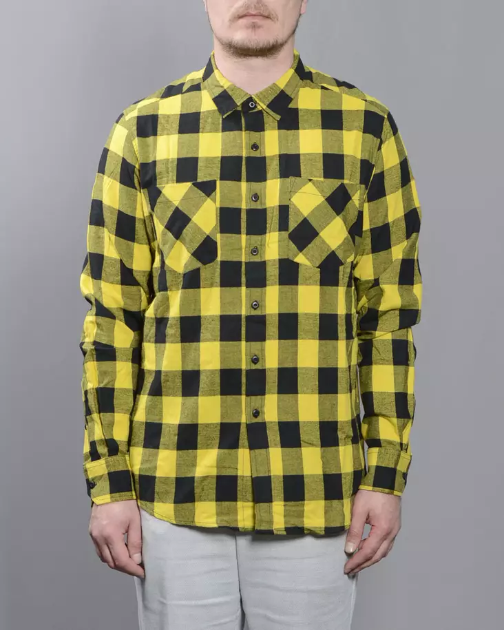 Urban Classics Checked Flanell Shirt - Mens Collar Shirts - TB297 - 1