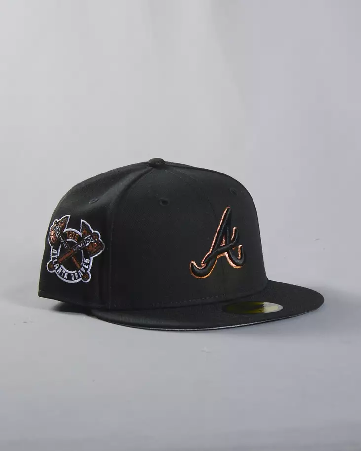 New Era 59FIFTY Atlanta Braves Copper Fitted Bronx Store Exclusive - Black - Caps - 71070548 - 1