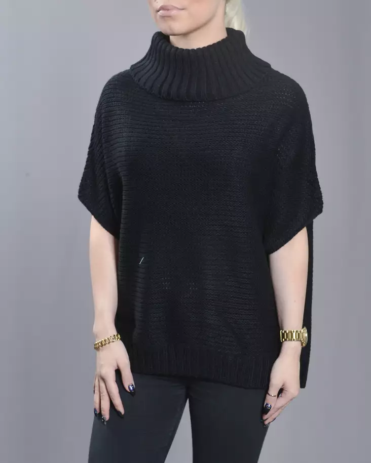 Urban Classic Ladies Knitted Poncho - Ladies Crewnecks and College Jackets - TB1078 - 1