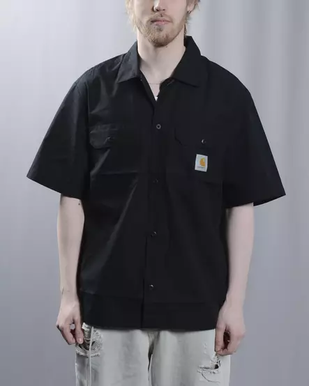 Carhartt WIP S/S Craft shirt musta kauluspaita - Miesten kauluspaidat - I035232-89 - 1