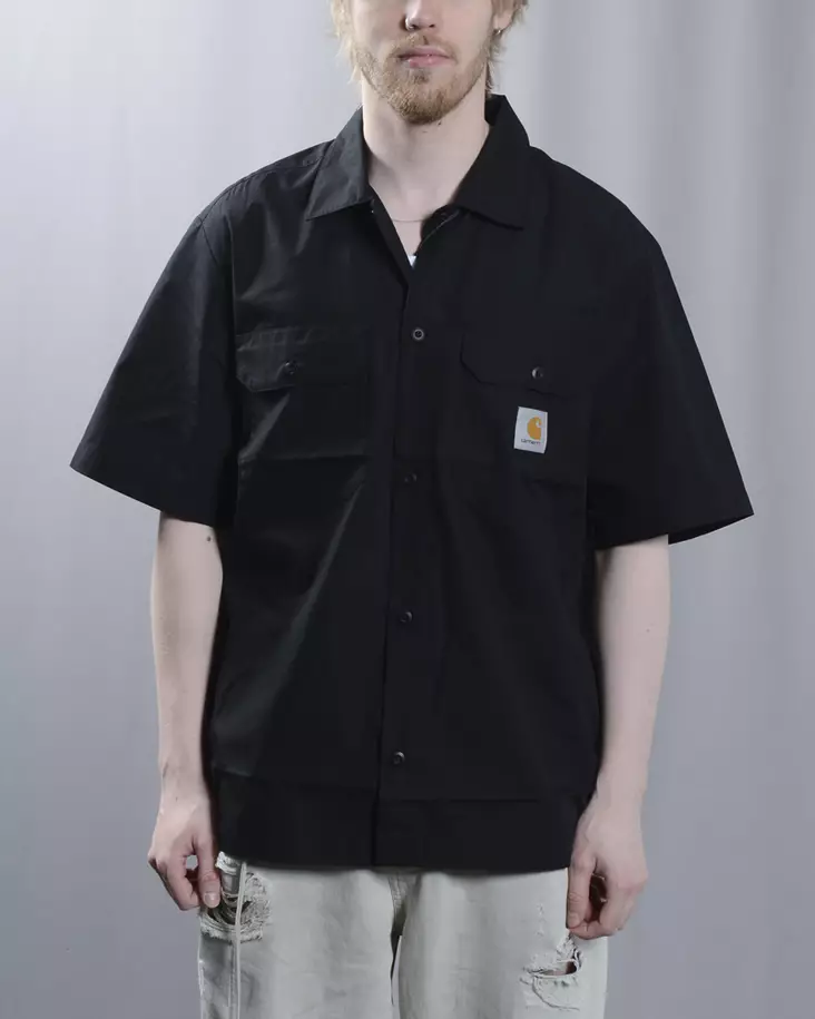 Carhartt WIP S/S Craft shirt musta kauluspaita - Miesten kauluspaidat - I035232-89 - 1