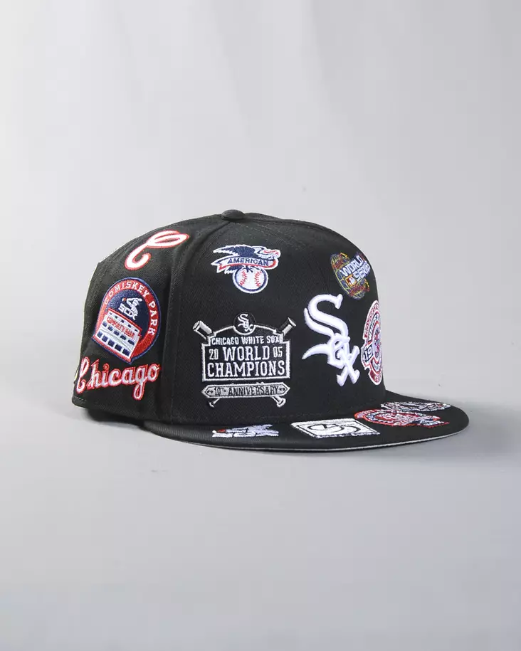 New Era 59FIFTY Chicago White Sox All Over Logo Fitted - Lippikset - 60803359 - 1